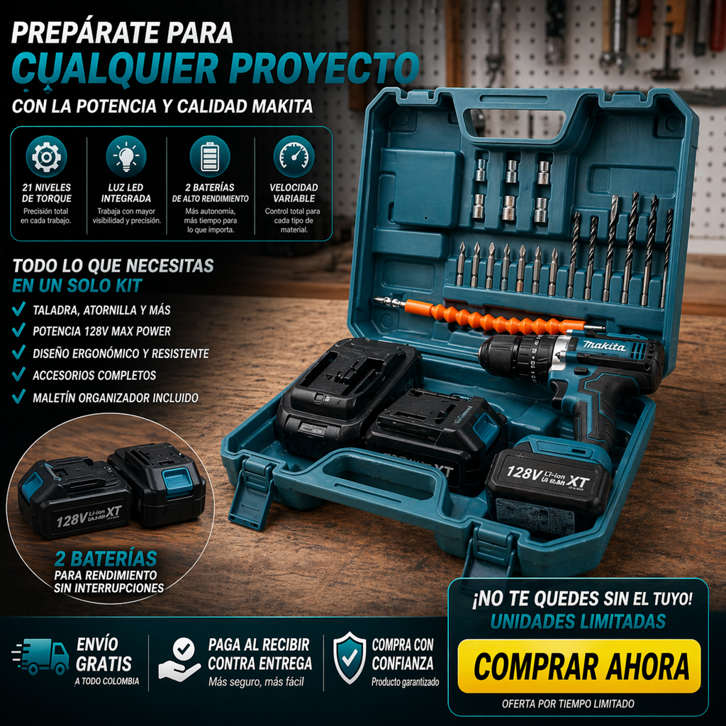 ⚡ Taladro y destornillador Inalámbrico de 128V — vista 6